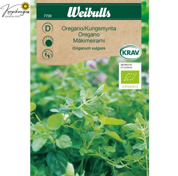 Oregano, mäkimeirami, Luomu